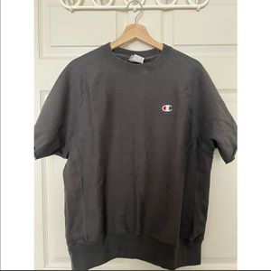 Gray Fleece Short-sleeve Shirt from Champion